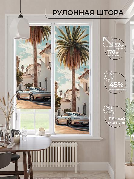 Рулонная штора для кухни для детской Лимкис - 504 - ширина 52 см