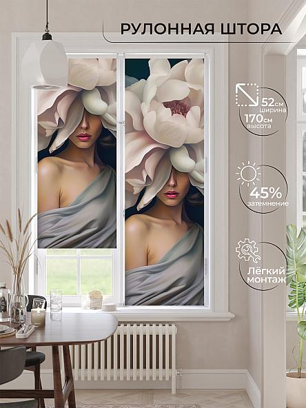 Рулонная штора для кухни для детской Лимкис - 505 - ширина 52 см