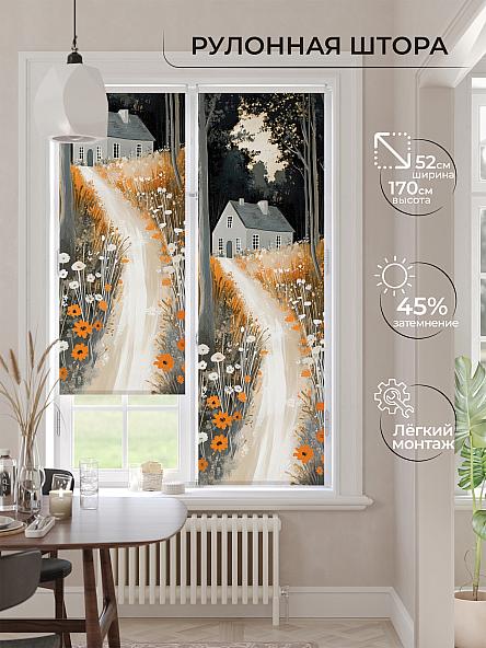 Рулонная штора для кухни для детской Лимкис - 510 - ширина 52 см