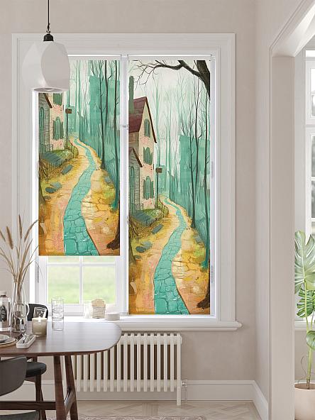 Рулонная штора для кухни для детской Лимкис - 525 - ширина 52 см - фото 2