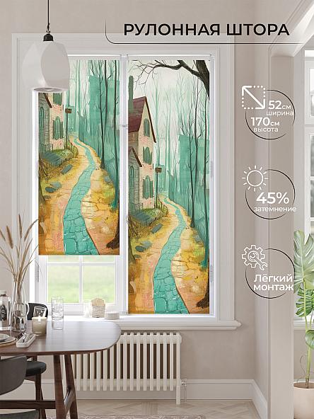 Рулонная штора для кухни для детской Лимкис - 525 - ширина 52 см