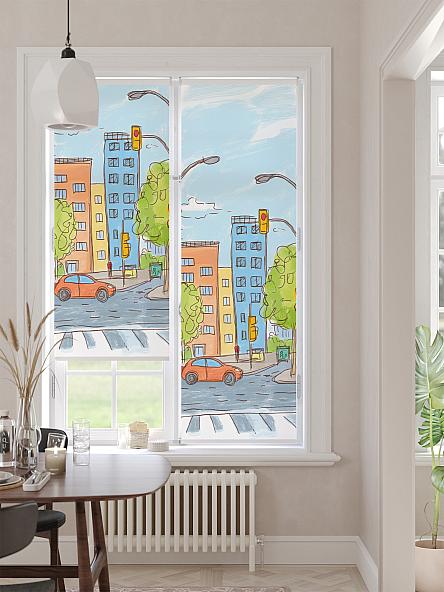 Рулонная штора для кухни для детской Лимкис - 528 - ширина 52 см - фото 2