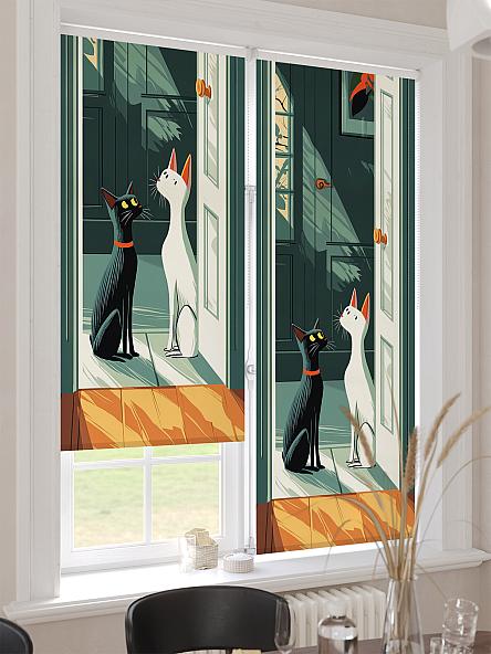 Рулонная штора для кухни для детской Ронлирт - 458 - ширина 57 см - фото 4