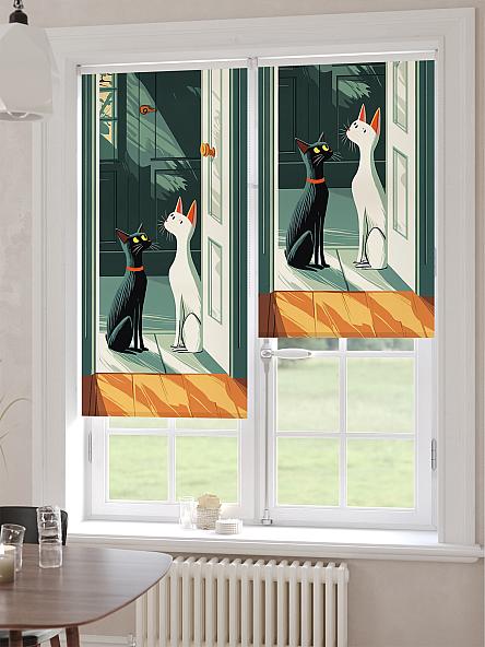 Рулонная штора для кухни для детской Ронлирт - 458 - ширина 57 см - фото 6