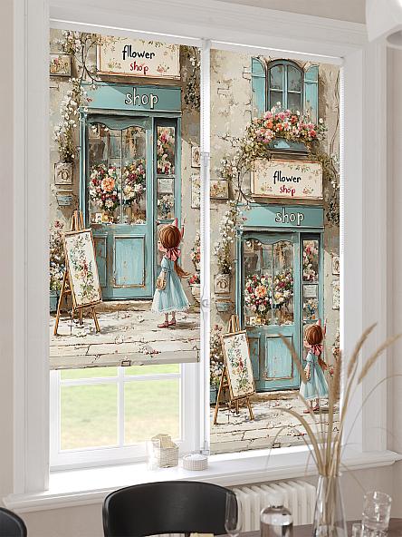 Рулонная штора для кухни для детской Ронлирт - 464 - ширина 57 см - фото 4