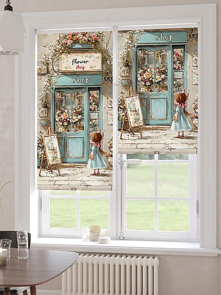 Рулонная штора для кухни для детской Ронлирт - 464 - ширина 57 см - фото 6