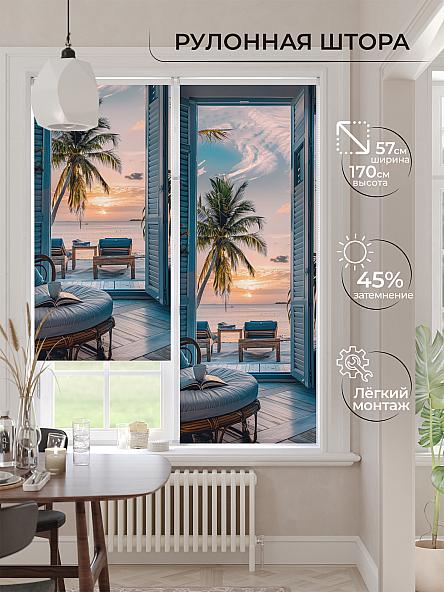 Рулонная штора для кухни для детской Ронлирт - 467 - ширина 57 см