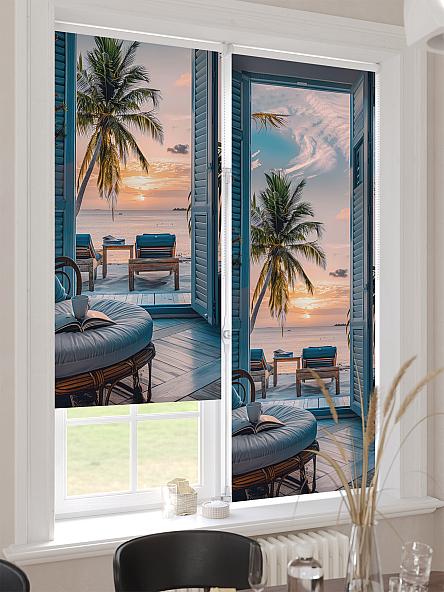 Рулонная штора для кухни для детской Ронлирт - 467 - ширина 57 см - фото 4