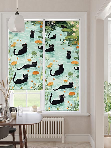 Рулонная штора для кухни для детской Ронлирт - 468 - ширина 57 см - фото 2