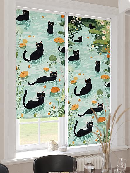 Рулонная штора для кухни для детской Ронлирт - 468 - ширина 57 см - фото 4