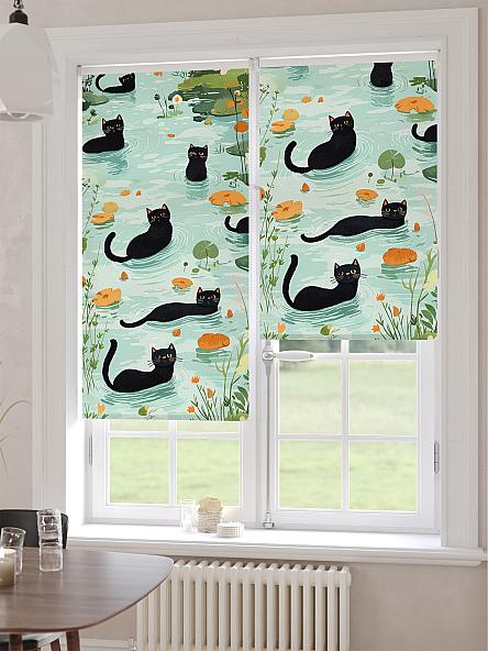 Рулонная штора для кухни для детской Ронлирт - 468 - ширина 57 см - фото 6