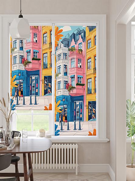 Рулонная штора для кухни для детской Ронлирт - 469 - ширина 57 см - фото 2