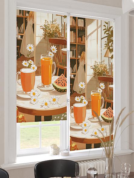 Рулонная штора для кухни для детской Ронлирт - 474 - ширина 57 см - фото 4