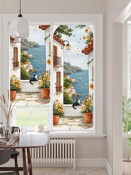 Рулонная штора для кухни для детской Ронлирт - 476 - ширина 57 см - фото 2