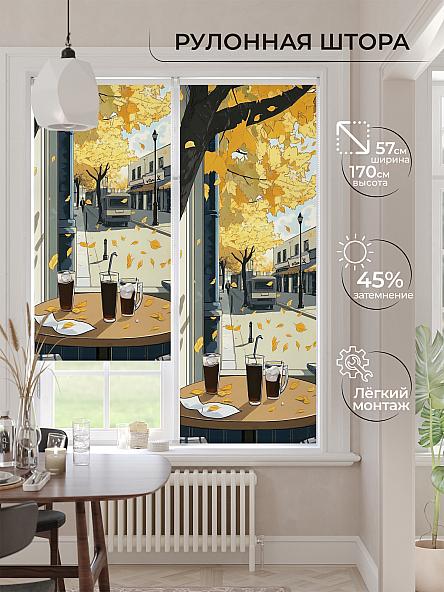 Рулонная штора для кухни для детской Ронлирт - 479 - ширина 57 см