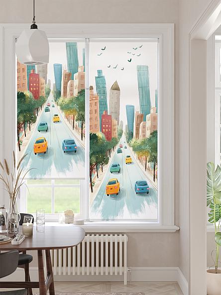 Рулонная штора для кухни для детской Ронлирт - 480 - ширина 57 см - фото 2