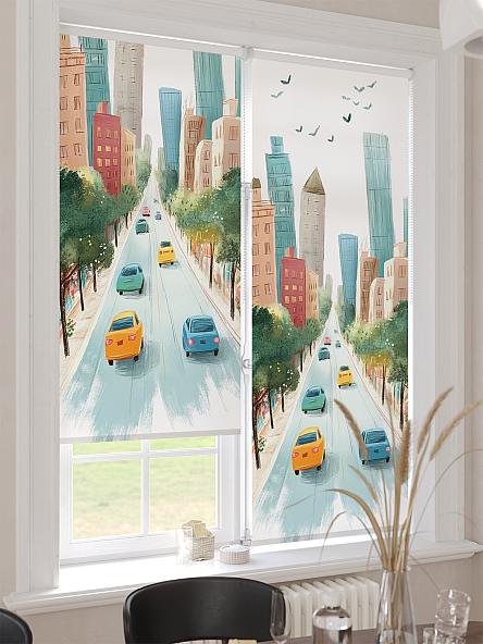 Рулонная штора для кухни для детской Ронлирт - 480 - ширина 57 см - фото 4