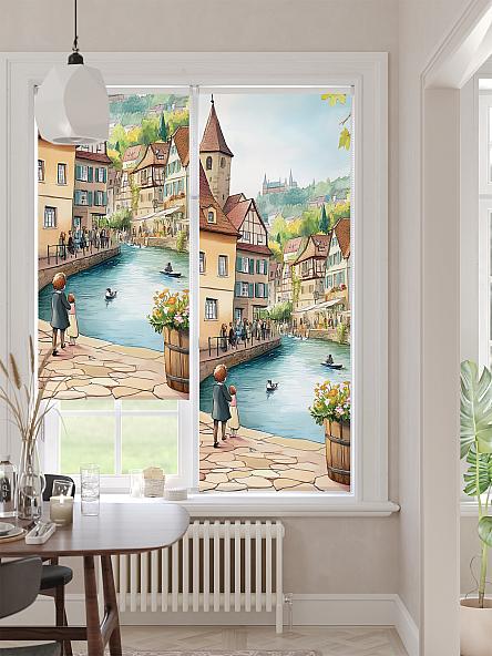 Рулонная штора для кухни для детской Ронлирт - 481 - ширина 57 см - фото 2