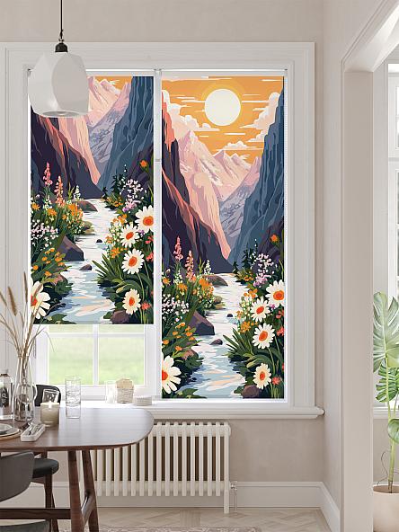 Рулонная штора для кухни для детской Ронлирт - 484 - ширина 57 см - фото 2