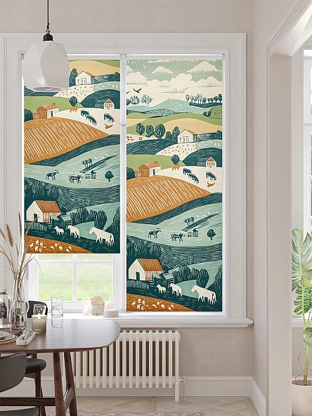 Рулонная штора для кухни для детской Клартис - 550 - ширина 62 см - фото 2