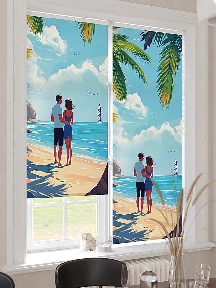 Рулонная штора для кухни для детской Лирикас - 497 - ширина 68 см - фото 4