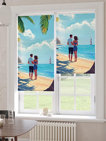 Рулонная штора для кухни для детской Лирикас - 497 - ширина 68 см - фото 6