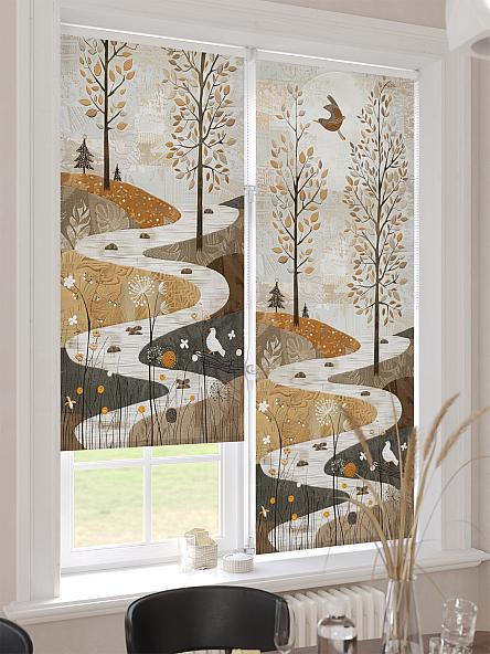 Рулонная штора для кухни для детской Лирикас - 501 - ширина 68 см - фото 4