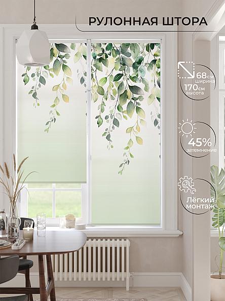 Рулонная штора для кухни для детской Лирикас - 546 - ширина 68 см