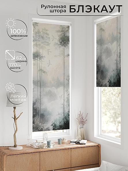 Рулонная штора для кухни для детской Федера - 584 - ширина 62 см