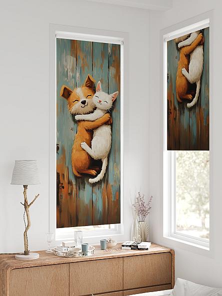 Рулонная штора для кухни для детской Федера - 597 - ширина 62 см - фото 2