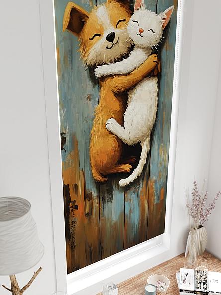 Рулонная штора для кухни для детской Федера - 597 - ширина 62 см - фото 4