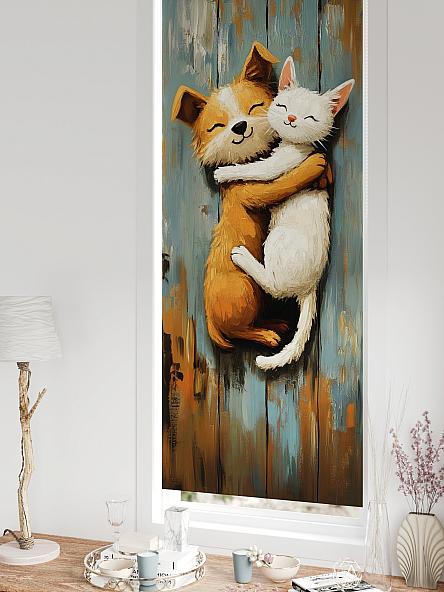 Рулонная штора для кухни для детской Федера - 597 - ширина 62 см - фото 5