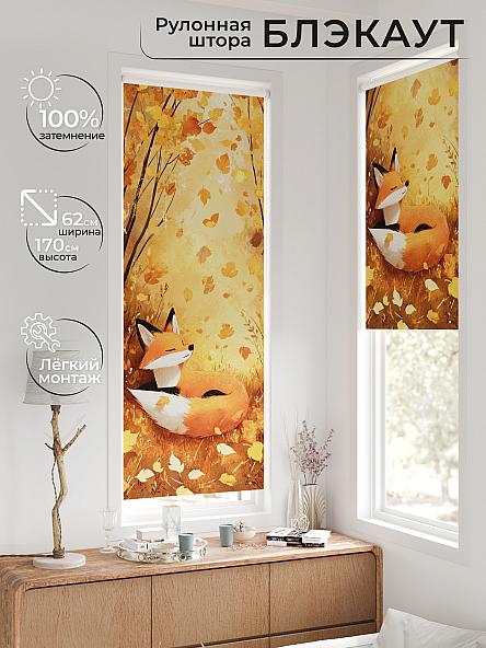 Рулонная штора для кухни для детской Федера - 603 - ширина 62 см