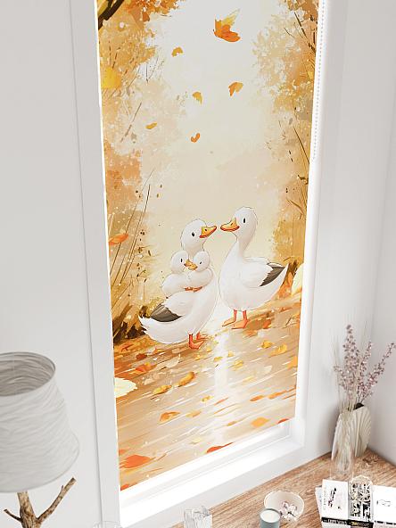 Рулонная штора для кухни для детской Федера - 604 - ширина 62 см - фото 4