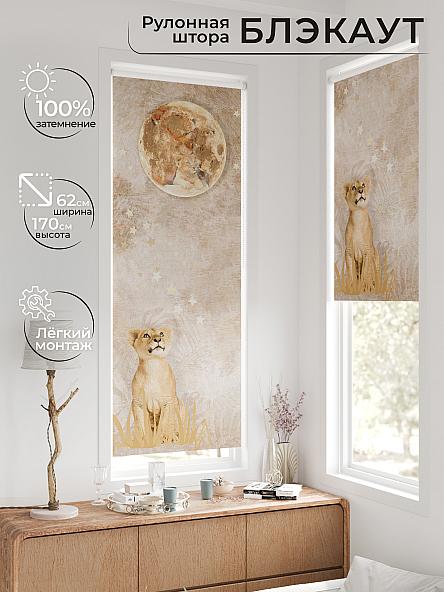 Рулонная штора для кухни для детской Федера - 620 - ширина 62 см