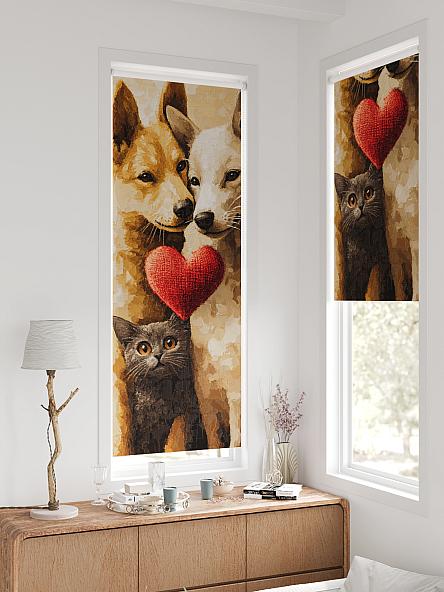 Рулонная штора для кухни для детской Федера - 622 - ширина 62 см - фото 2