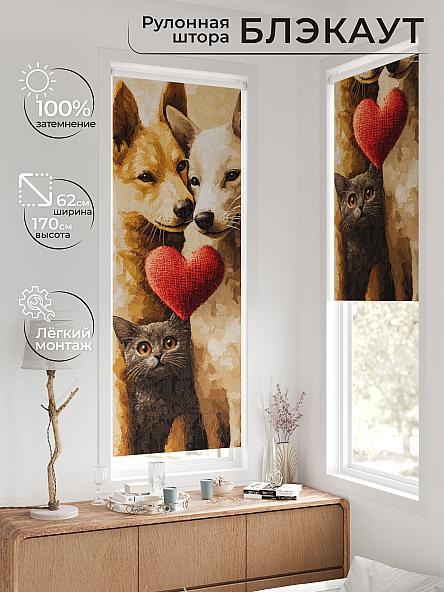 Рулонная штора для кухни для детской Федера - 622 - ширина 62 см