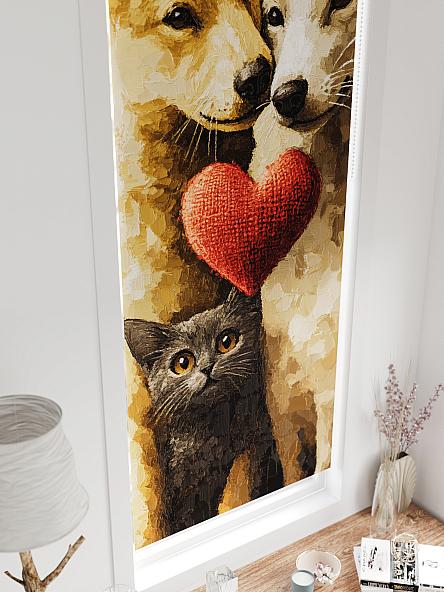 Рулонная штора для кухни для детской Федера - 622 - ширина 62 см - фото 4