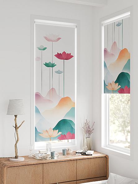 Рулонная штора для кухни для детской Федера - 637 - ширина 62 см - фото 2