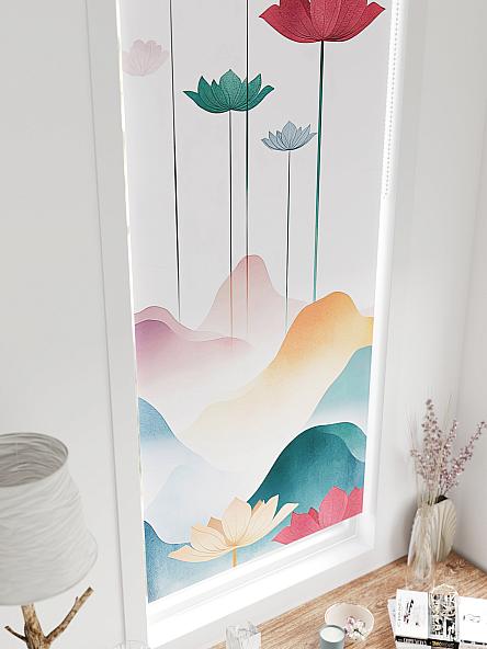 Рулонная штора для кухни для детской Федера - 637 - ширина 62 см - фото 4