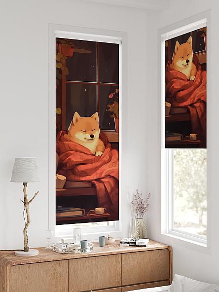 Рулонная штора для кухни для детской Федера - 657 - ширина 62 см - фото 2