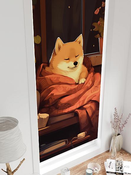 Рулонная штора для кухни для детской Федера - 657 - ширина 62 см - фото 4