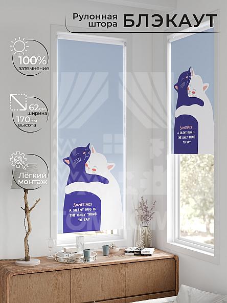 Рулонная штора для кухни для детской Федера - 729 - ширина 62 см