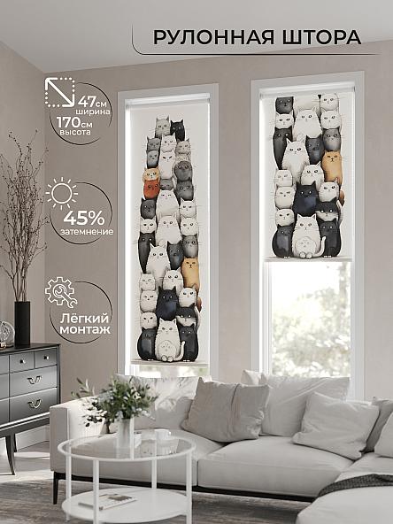 Рулонная штора Теринт - 69 - ширина 47 см