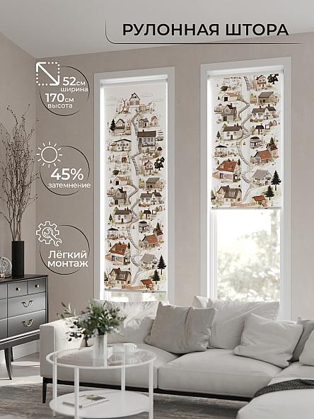 Рулонная штора для кухни для детской Феринт - 56 - ширина 52 см