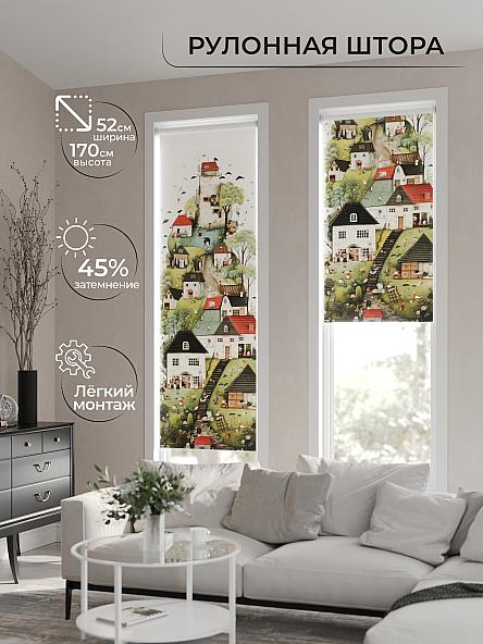 Рулонная штора для кухни для детской Феринт - 58 - ширина 52 см