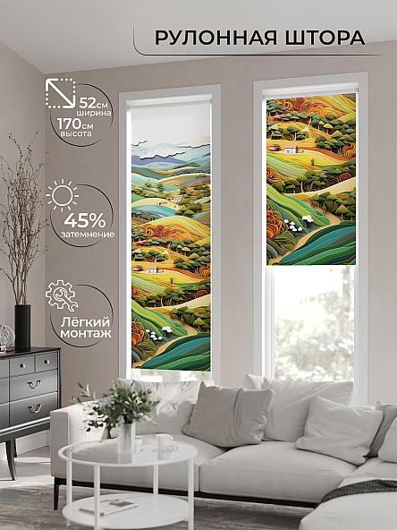 Рулонная штора для кухни для детской Феринт - 160 - ширина 52 см