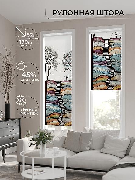 Рулонная штора для кухни для детской Феринт - 178 - ширина 52 см