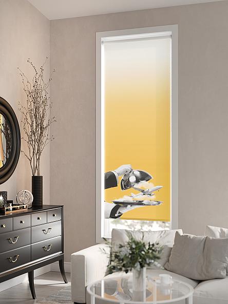 Рулонная штора для кухни для детской Флордо - 03 - ширина 57 см - фото 6