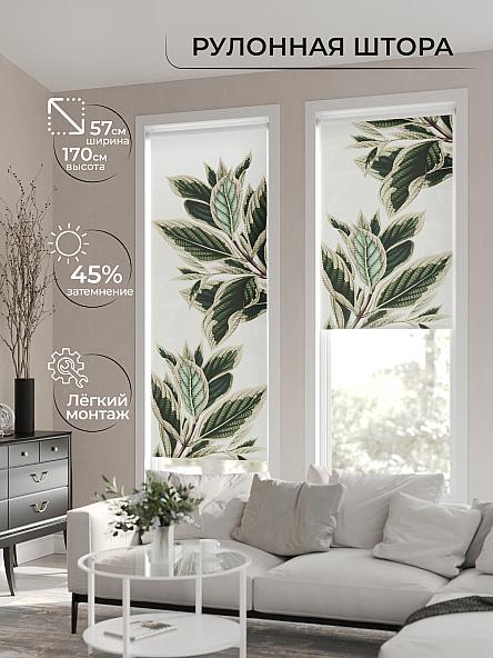 Рулонная штора для кухни для детской Флордо - 04 - ширина 57 см